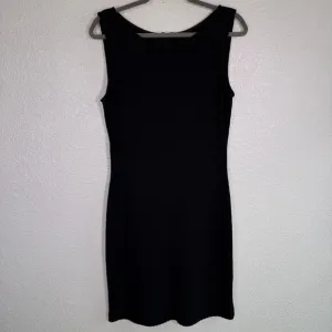St John Caviar Dress Womens 8 Santana Knit Sheath Wool Rayon Office Minimalist