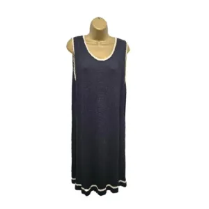 St. John Sport Santana Knit Sweater Dress M Womens Black Sleeveless Quiet Luxury