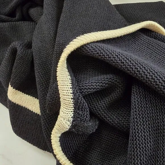 St. John Sport Santana Knit Sweater Dress M Womens Black Sleeveless Quiet Luxury