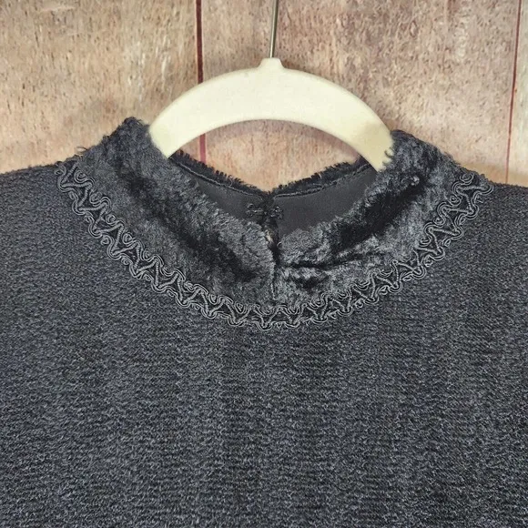 ST. JOHN Womens Dress Size 4 Solid Black Long Sleeve Knee Length Minimalist