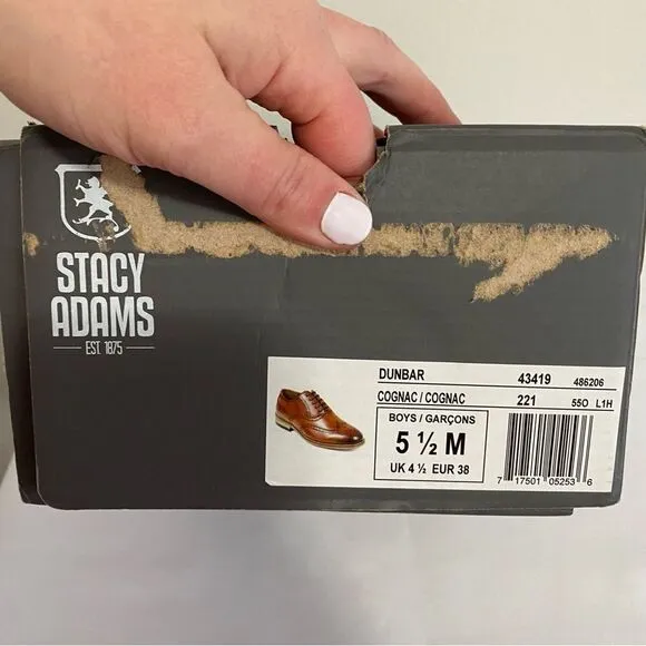 STACY ADAMS Dunbar Wing tip Oxford Dress Shoes
