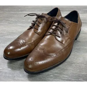 Stacy Adams Mens 13 M Oxfords Brown Lace Up Wingtip Leather Shoes Casual Preppy
