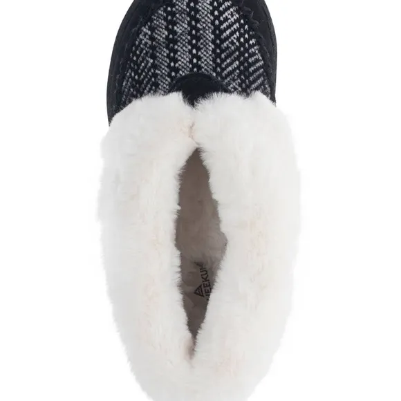 STAHEEKUM SUEDE LEATHER SLUMBER FARMHOUSE COZY MEMORY FOAM SLIPPERS NWT SZ 8