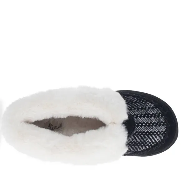 STAHEEKUM SUEDE LEATHER SLUMBER FARMHOUSE COZY MEMORY FOAM SLIPPERS NWT SZ 8