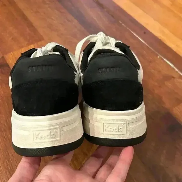 Staud Keds The Court Pickleball Shoes women’s size 9 black and white sneaker
