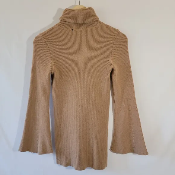 STELLA McCARTNEY Made in Italy Brown Sweater Dress Sz S Cowlneck Quite Luxury