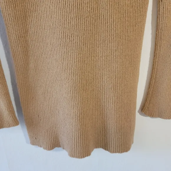 STELLA McCARTNEY Made in Italy Brown Sweater Dress Sz S Cowlneck Quite Luxury