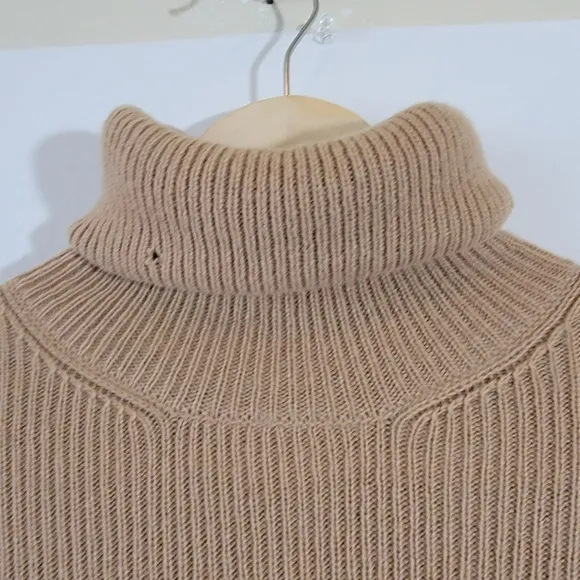 STELLA McCARTNEY Made in Italy Brown Sweater Dress Sz S Cowlneck Quite Luxury