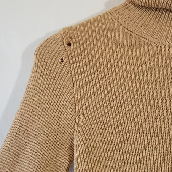STELLA McCARTNEY Made in Italy Brown Sweater Dress Sz S Cowlneck Quite Luxury