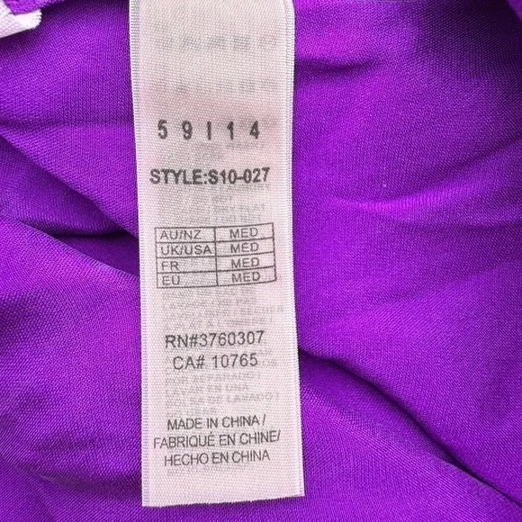 Stella McCartney Purple Lace Silk Cutout Mini Slip Dress Intimate Lingerie M