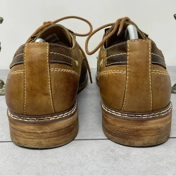 Steve Madden Brown TABLOID Leather Lace Up Oxford Shoes US 11.5 Mens