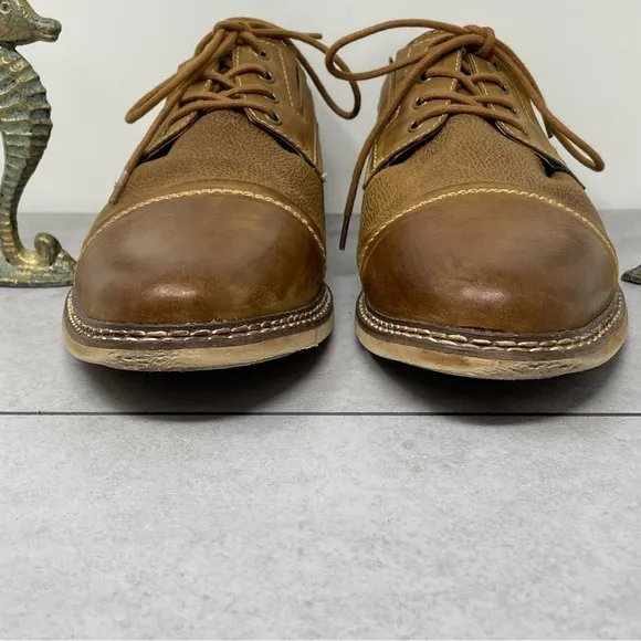 Steve Madden Brown TABLOID Leather Lace Up Oxford Shoes US 11.5 Mens