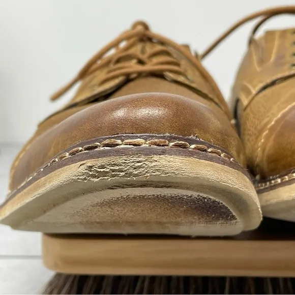 Steve Madden Brown TABLOID Leather Lace Up Oxford Shoes US 11.5 Mens
