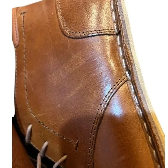 STEVE MADDEN Cognac Brown Leather Harken Chukka Dessert Boot NWOT Men's 100