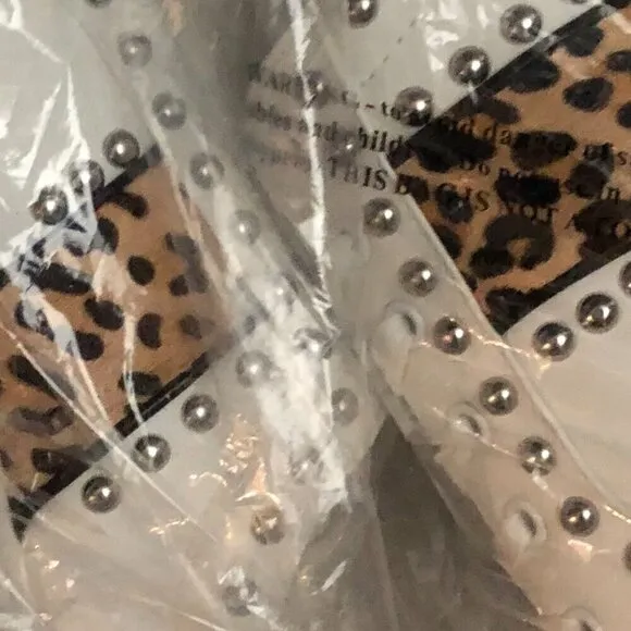 Steve Madden Leopard/Studded Detailed &quot;Belle&quot; Sneakers Size 8.5 NWT