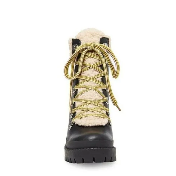 Steve Madden Women's Bundle Up Boots 8 Heel Platform Ankle Boots Size 8 NWOT