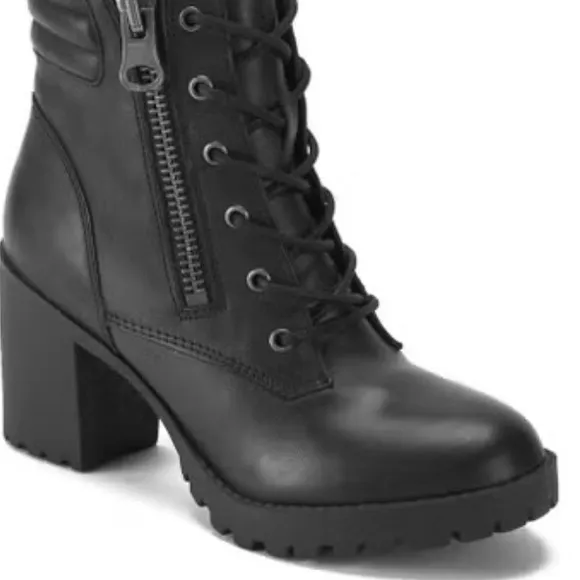 Steve Madden Women's NYDIAA Zip and Lace Up Ankle Boots Size 8.5 NWOT