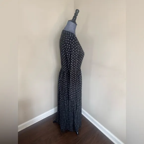 Stine Goya Faux Wrap A-Line Polka Dot Dress