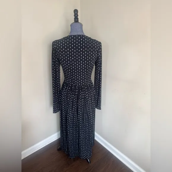 Stine Goya Faux Wrap A-Line Polka Dot Dress