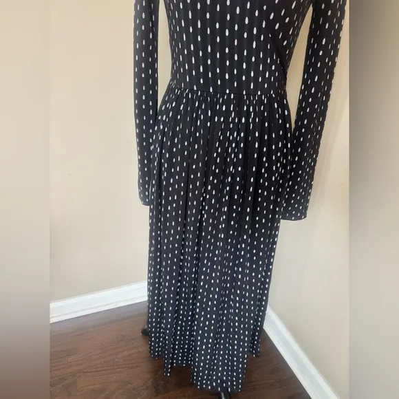 Stine Goya Faux Wrap A-Line Polka Dot Dress