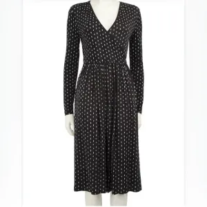 Stine Goya Faux Wrap A-Line Polka Dot Dress