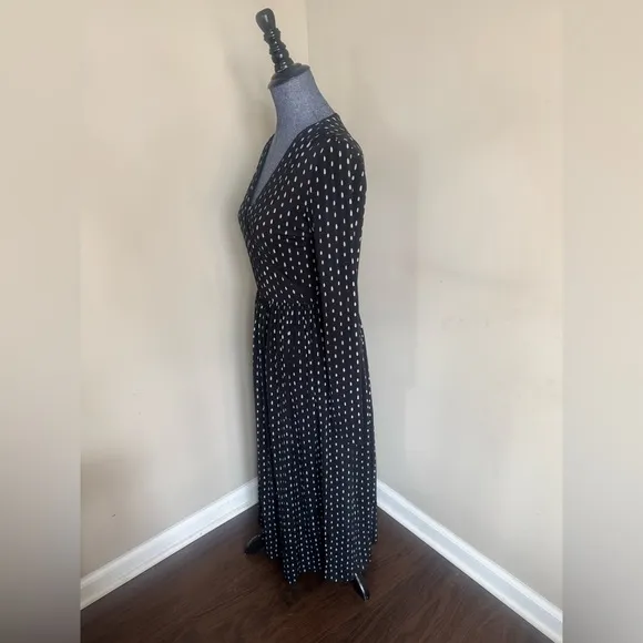 Stine Goya Faux Wrap A-Line Polka Dot Dress