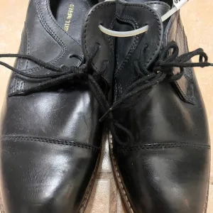 Structure Black Dress Shoes with Non-slip Protection Size 9