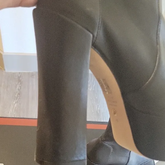 Stuart Weitzman Black Platform Ankle Boots