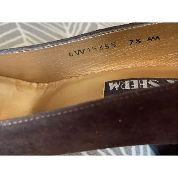STUART WEITZMAN Brown Suede Tower Pump Heels Shoes size 7.5 AAA NARROW