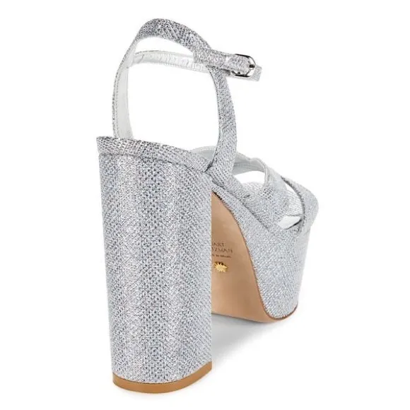 Stuart Weitzman Miami Embellished Platform Sandals Size 8.5