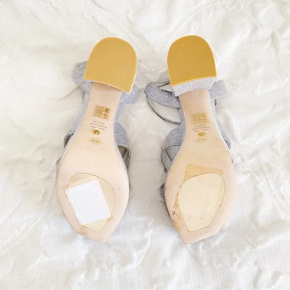 Stuart Weitzman Miami Embellished Platform Sandals Size 8.5