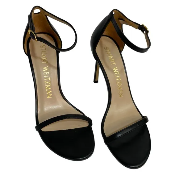 Stuart Weitzman Shoes Black Classic 4” Heels Size 6 Dressy Sandal