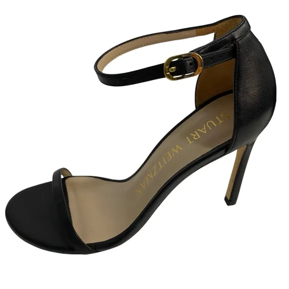 Stuart Weitzman Shoes Black Classic 4” Heels Size 6 Dressy Sandal