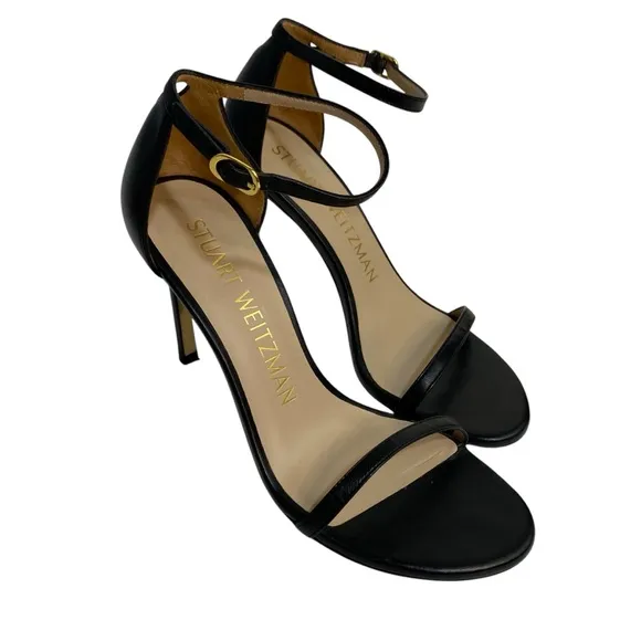 Stuart Weitzman Shoes Black Classic 4” Heels Size 6 Dressy Sandal