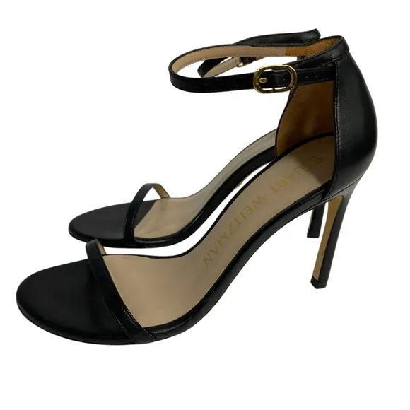 Stuart Weitzman Shoes Black Classic 4” Heels Size 6 Dressy Sandal
