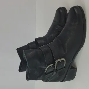 Stuart Weitzman Strap Duo Black Leather Women's Ankle boots
