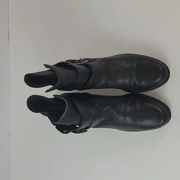 Stuart Weitzman Strap Duo Black Leather Women's Ankle boots