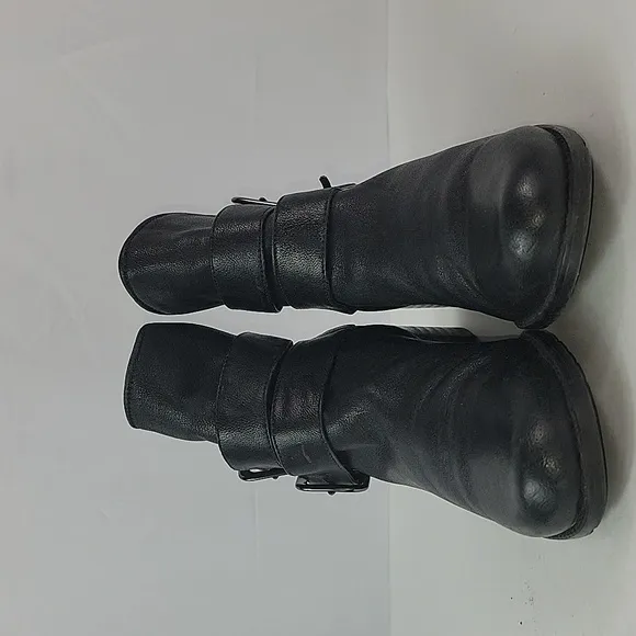 Stuart Weitzman Strap Duo Black Leather Women's Ankle boots