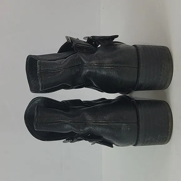Stuart Weitzman Strap Duo Black Leather Women's Ankle boots