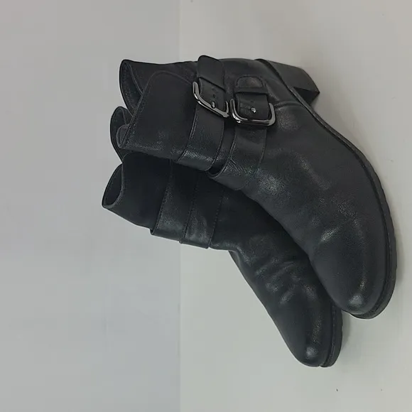 Stuart Weitzman Strap Duo Black Leather Women's Ankle boots