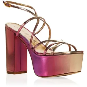 Stuart Weitzman Womens Barelythere Pink Leather Dressy Pumps Heels Shoes New
