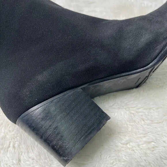 Stuart Weitzman Women's Black Leather Ankle Zip Up Heeled Boots Size 9.5 M