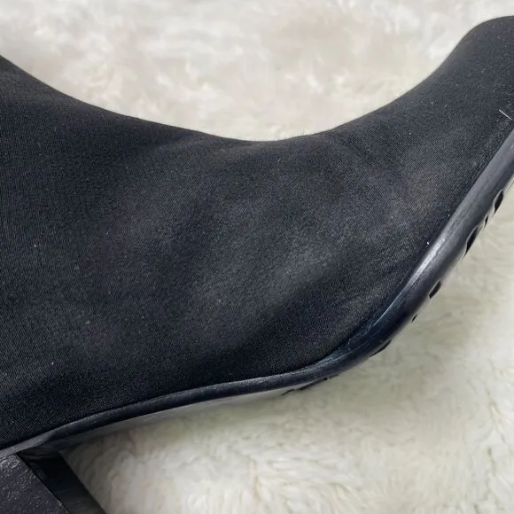 Stuart Weitzman Women's Black Leather Ankle Zip Up Heeled Boots Size 9.5 M