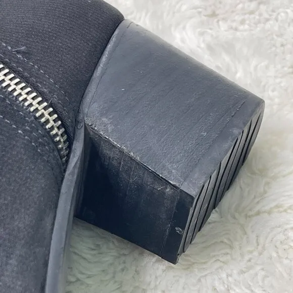 Stuart Weitzman Women's Black Leather Ankle Zip Up Heeled Boots Size 9.5 M