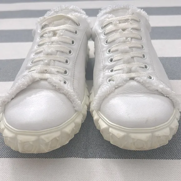 Stuart Weitzman Womens Casual Leather Upper Comfort Shoes Women White Size 10