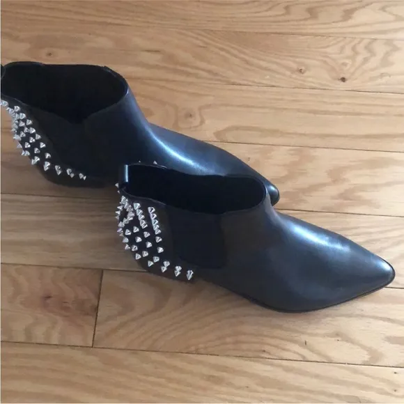 Studded Black Ankle Boots