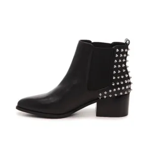 Studded Black Ankle Boots