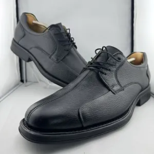 Studio Belvedere Mens 2100 BayBridge Oxford Black Pebbled Leather Dress Shoe 14D