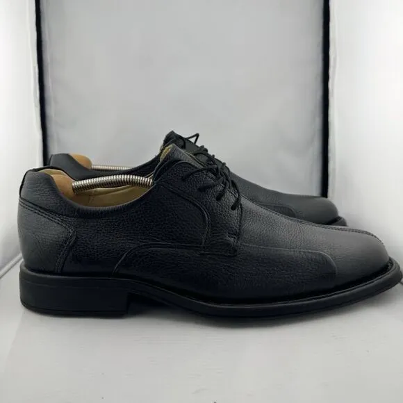 Studio Belvedere Mens 2100 BayBridge Oxford Black Pebbled Leather Dress Shoe 14D