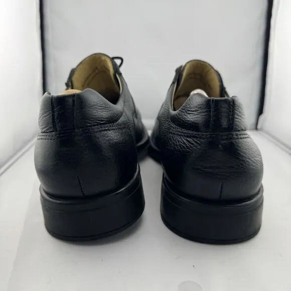 Studio Belvedere Mens 2100 BayBridge Oxford Black Pebbled Leather Dress Shoe 14D